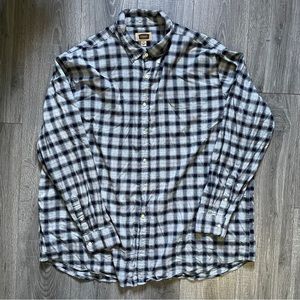 The Foundry Supply Co plaid Long Sleeve Shirt Men’s collared Big and Tall 3xl